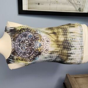 Prana tie dye mandala sleeveless top size small